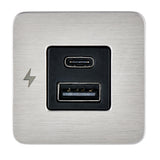 Scanstrut TILE USBAUSBC Interior Charging Socket  1224V  Stainless Steel Bezel