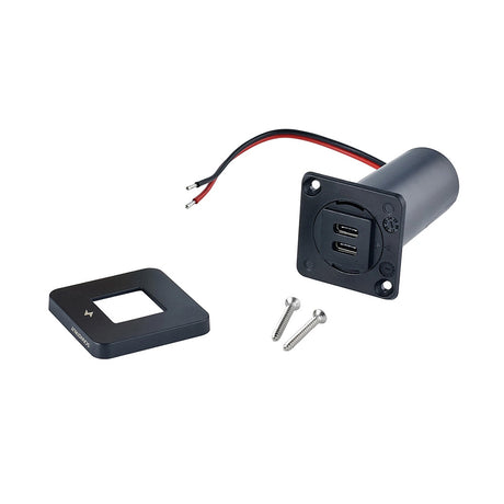 Scanstrut TILE USBC Interior Charging Socket  1224V  Black Bezel