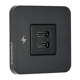 Scanstrut TILE USBC Interior Charging Socket  1224V  Black Bezel