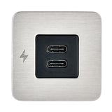 Scanstrut TILE USBC Interior Charging Socket  1224V  Stainless Steel Bezel