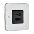Scanstrut TILE USBC Interior Charging Socket  1224V  Stainless Steel Bezel