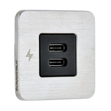Scanstrut TILE USBC Interior Charging Socket  1224V  Stainless Steel Bezel