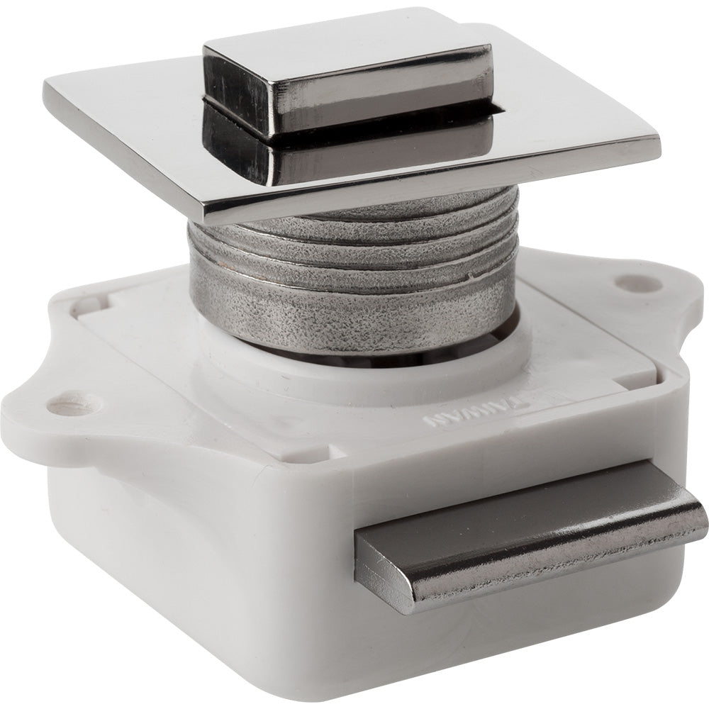 SeaDog Push Button Rim Latch  Square  Stainless SteelPlastic Housing