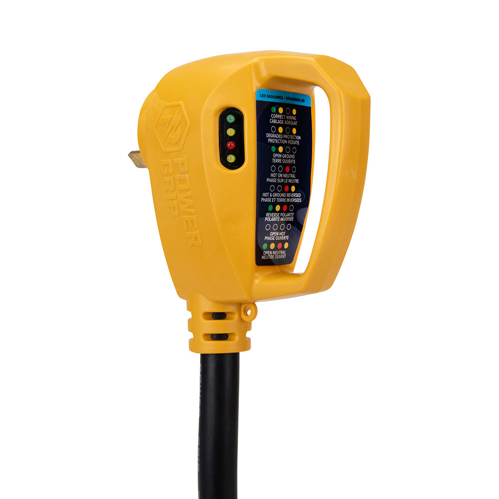 Camco Power Grip RV 18 30Amp Circuit Analyzer Dogbone  Integrated Surge Protection