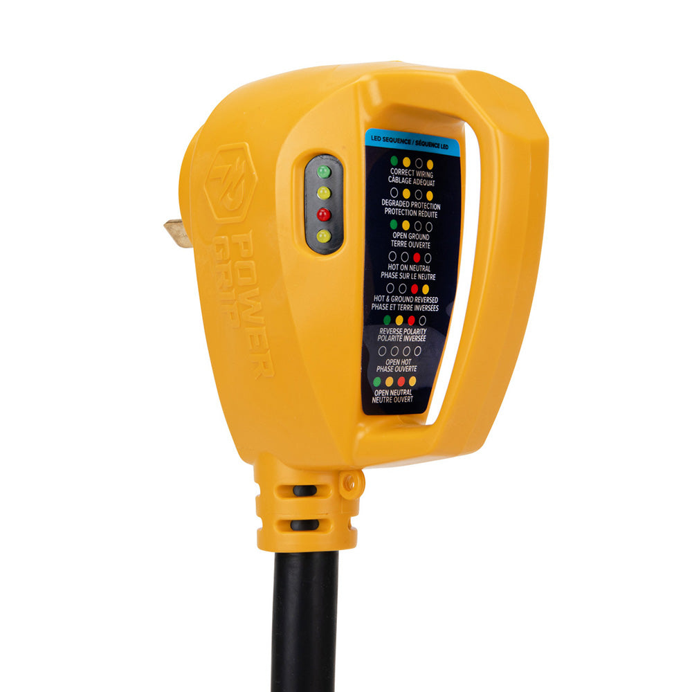 Camco Power Grip RV 12 30Amp Circuit Analyzer Dogbone  Integrated Surge Protection