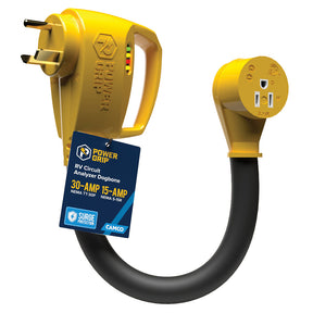 Camco Power Grip RV 12 30Amp Circuit Analyzer Dogbone  Integrated Surge Protection