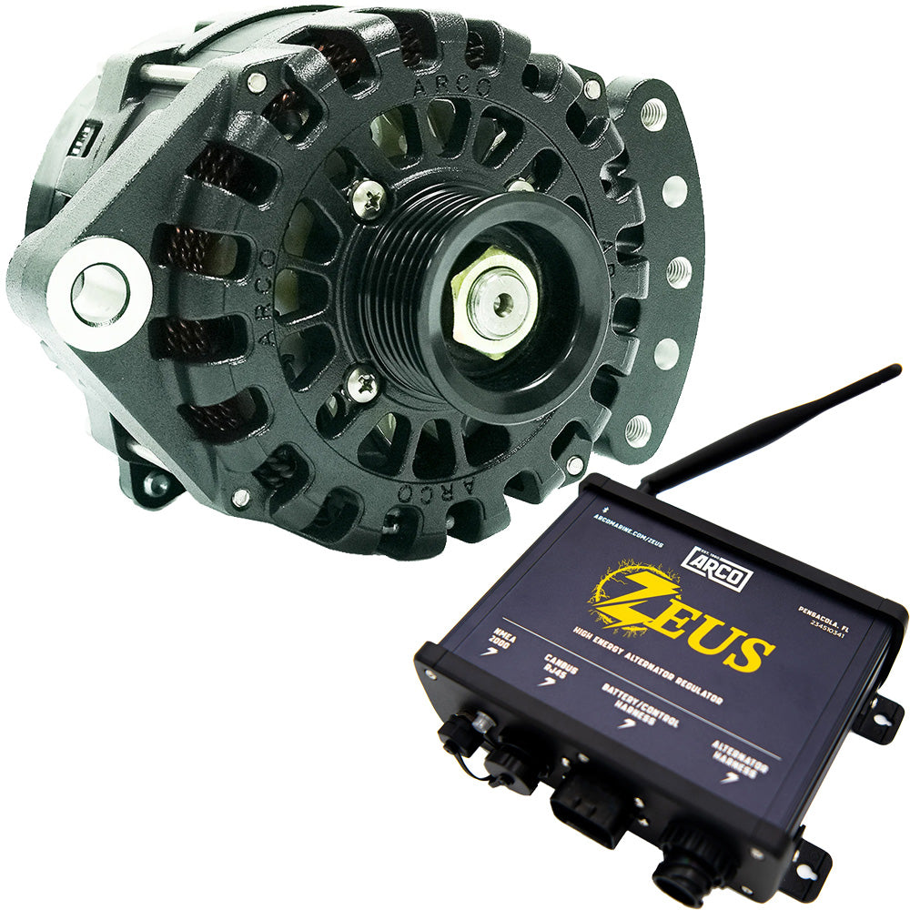 ARCO Zeus A225S 12 Single Foot Alternator wIsolated Ground Terminal Block  Zeus HighEnergy Alternator Regulator