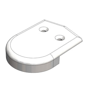 TACO 2 Rub Rail End Cap  White