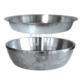 Toadfish Seafood Bowl  12  Stainless Steel  2 Layer Serving Bowl