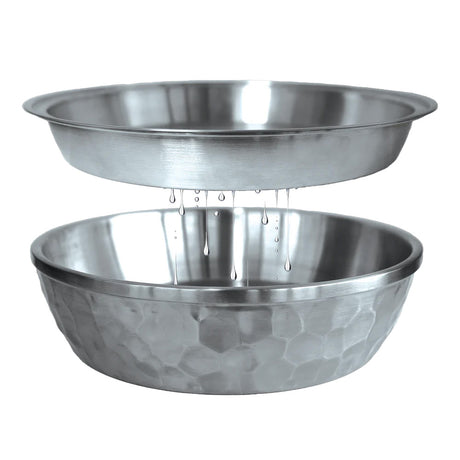 Toadfish Seafood Bowl  12  Stainless Steel  2 Layer Serving Bowl