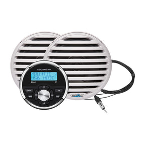 Aquatic AV GP1 Gauge Stereo  Economy 65 Speakers  White Pair