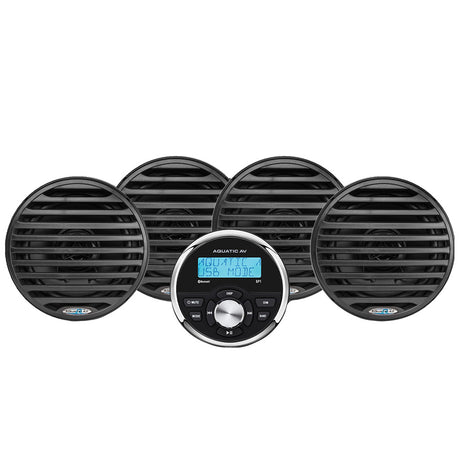 Aquatic AV Economy Gauge StereoSpeakers Kit  Black