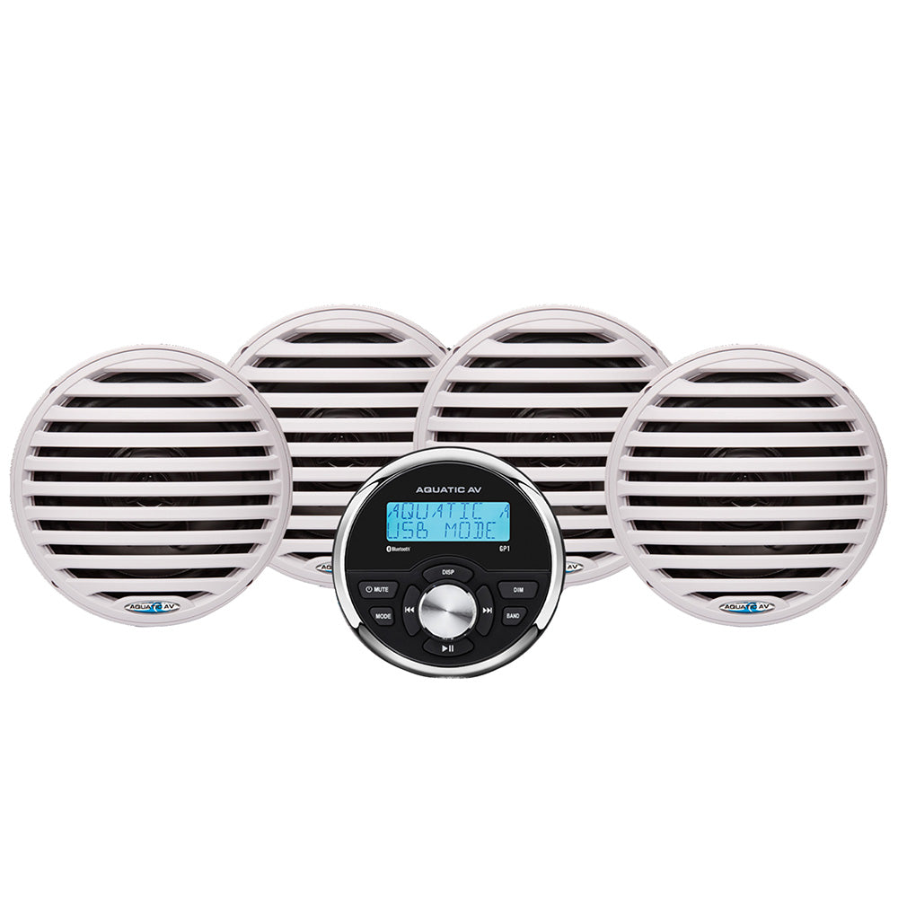 Aquatic AV Economy Gauge StereoSpeakers Kit  White