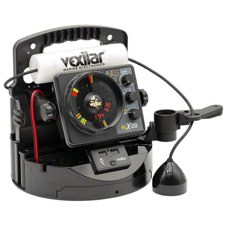 Vexilar FLX28 Pro Pack Elite Fishing System wPro View IceDucer  Vexilar Lithium Battery