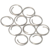 Barton Stainless Steel Large Split Rings  14mm  10Pack