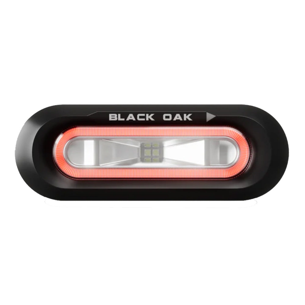 Black Oak Low Pro Flush  Black Housing  Red LED