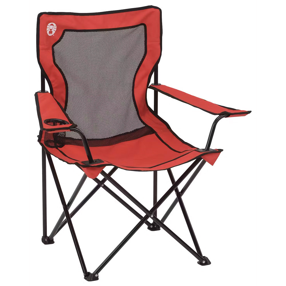 Coleman Broadband Mesh Quad Chair  Red