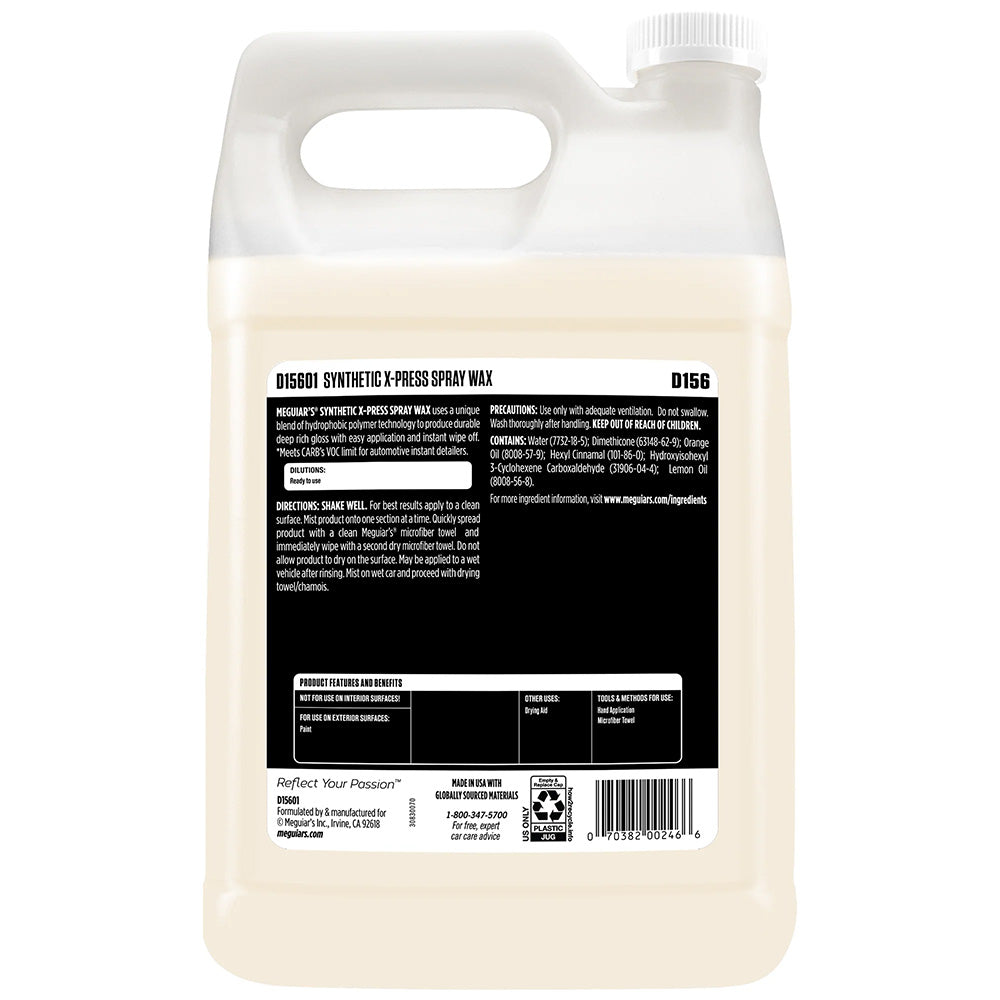 Meguiars Synthetic XPress Spray Wax  1 Gallon