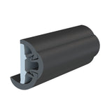 TACO SuproFlex Rub Rail Kit wFlex Vinyl Overlay Insert  2H x 114W x 60L  Black wBlack Insert