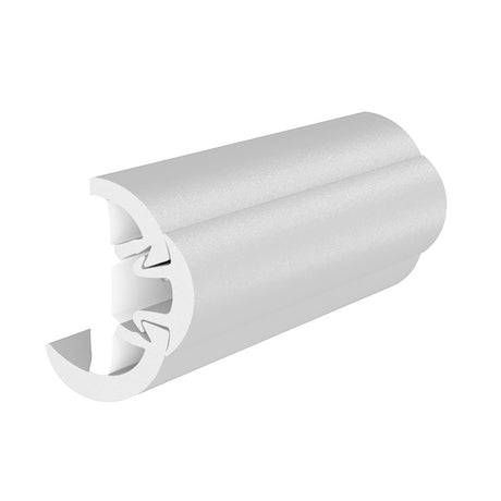 TACO SuproFlex Rub Rail Kit wFlex Vinyl Overlay Insert  2H x 114W x 80L  White wWhite Insert