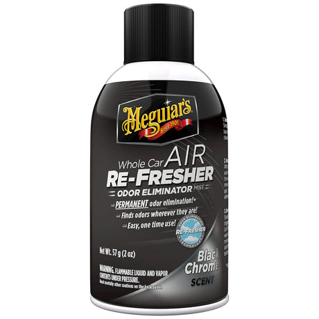 Meguiars Whole Car Air Refresher Odor Eliminator  Black Chrome Scent