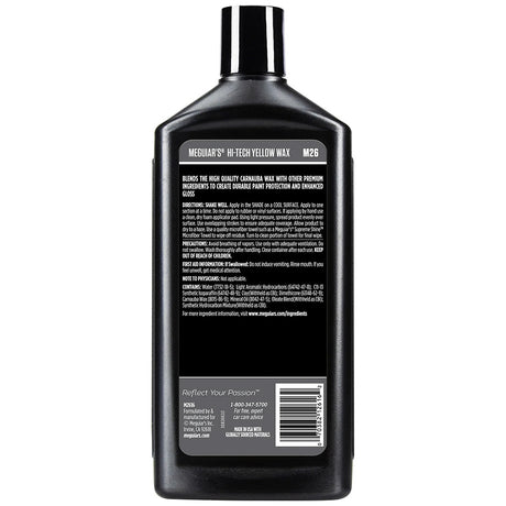 Meguiars HiTech Yellow Wax  16oz