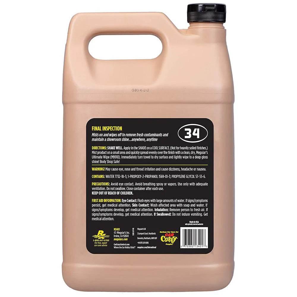 Meguiars Professional Final Inspection WipeOff Detailer  1 Gallon