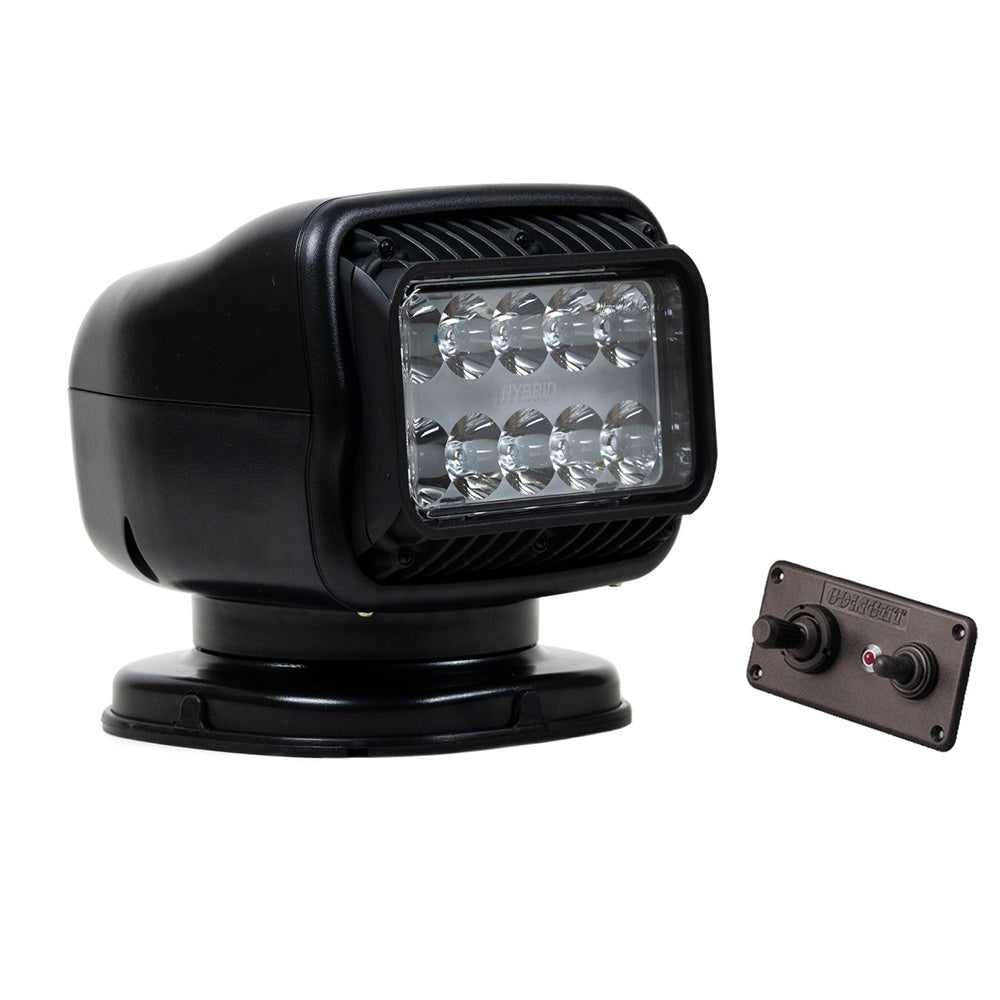 Golight GT Series LED Hybrid Light Permanent Mount wHardwired Dash Mount Remote  12V  Black 20218GT