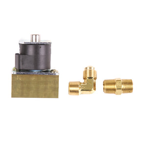 Trident Marine 12VDC LowPressure Brass Solenoid ShutOff Valve 38 Female Ports  2 Brass Connection Fittings