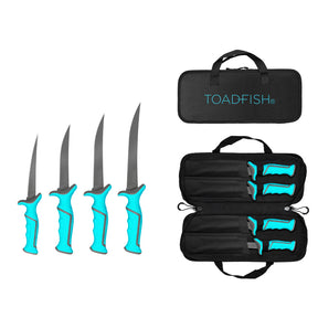 Toadfish Fixed Filet Knife Set  4 Knives  5 6 7  8 Fixed Knives