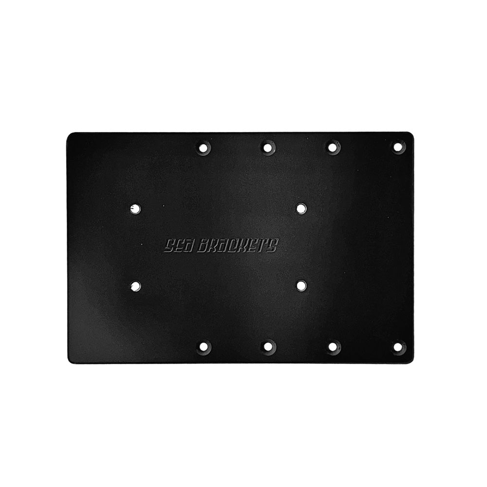 Sea Brackets 12 Straight Trolling Motor Plate fGarmin Force Kraken  Black