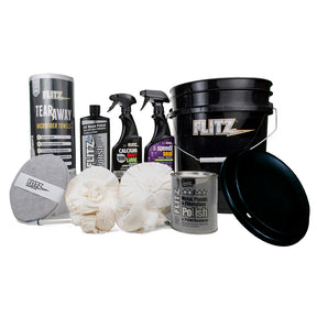 Flitz 5Gallon Black Bucket Detailers Kit