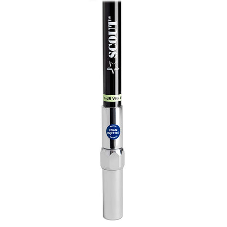 Scout 8 QuickFit Black VHF Antenna w5M Cable  FME Quick 6 Foam Filled 6db Solid Brass  Copper Element