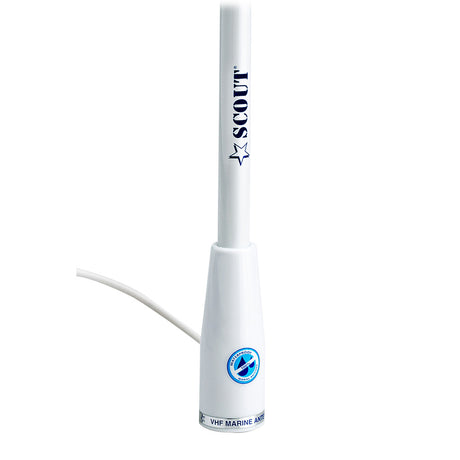 Scout 5 White VHF Antenna 3dB Nylon Ferrule w5M RG58 Coax KS22