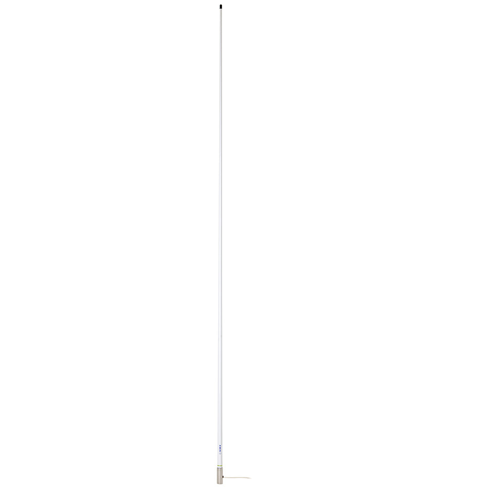 Scout 8 White VHF Antenna 6dB Heavy Stainless Steel Ferrule w6M RG8x Includes PL259 Heavy Duty Offshore Antenna KS43