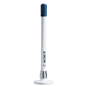 Scout 9 Stubby White VHF Antenna wQuick Mount Includes 5M RG58 Mount  Integrated Connector KS10