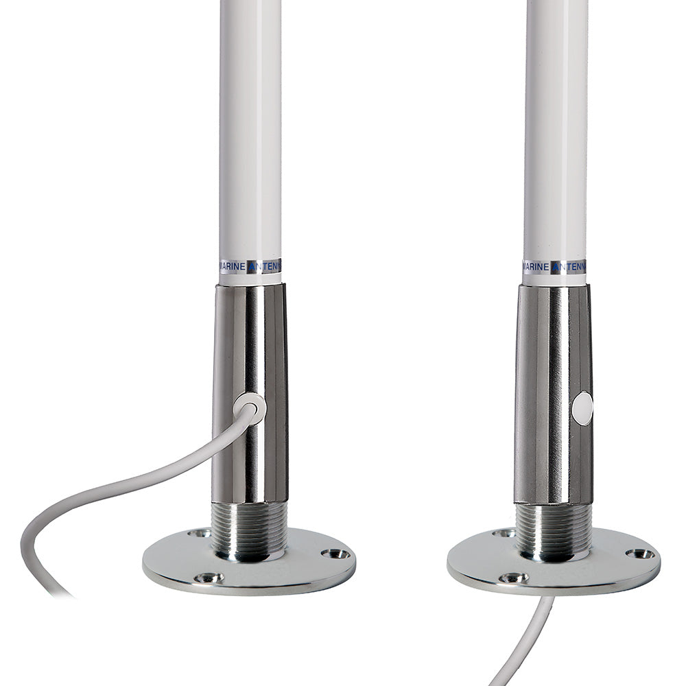 Scout Titan Series 4 White VHF Antenna 3dB Stainless Steel Ferule w5M RG58 Includes PL259