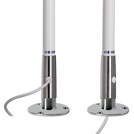 Scout Titan Series 4 White VHF Antenna 3dB Stainless Steel Ferule w5M RG58 Includes PL259