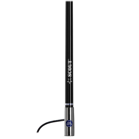 Scout Titan Series 4 Black VHF Antenna 3dB Stainless Steel Ferule w5M RG58 Includes PL259