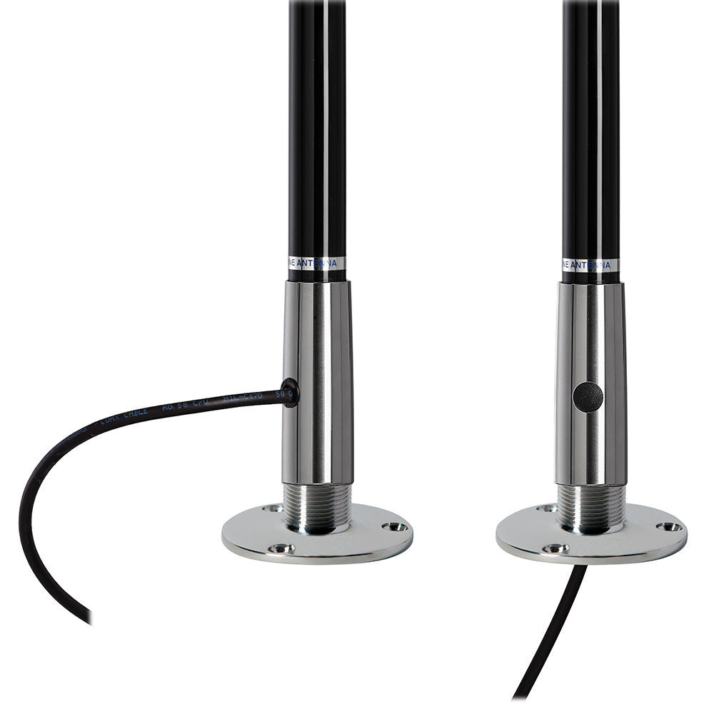 Scout Titan Series 4 Black VHF Antenna 3dB Stainless Steel Ferule w5M RG58 Includes PL259