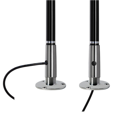 Scout Titan Series 4 Black VHF Antenna 3dB Stainless Steel Ferule w5M RG58 Includes PL259