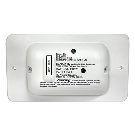 SafeTAlert 80 Series White Propane Gas Alarm  12V