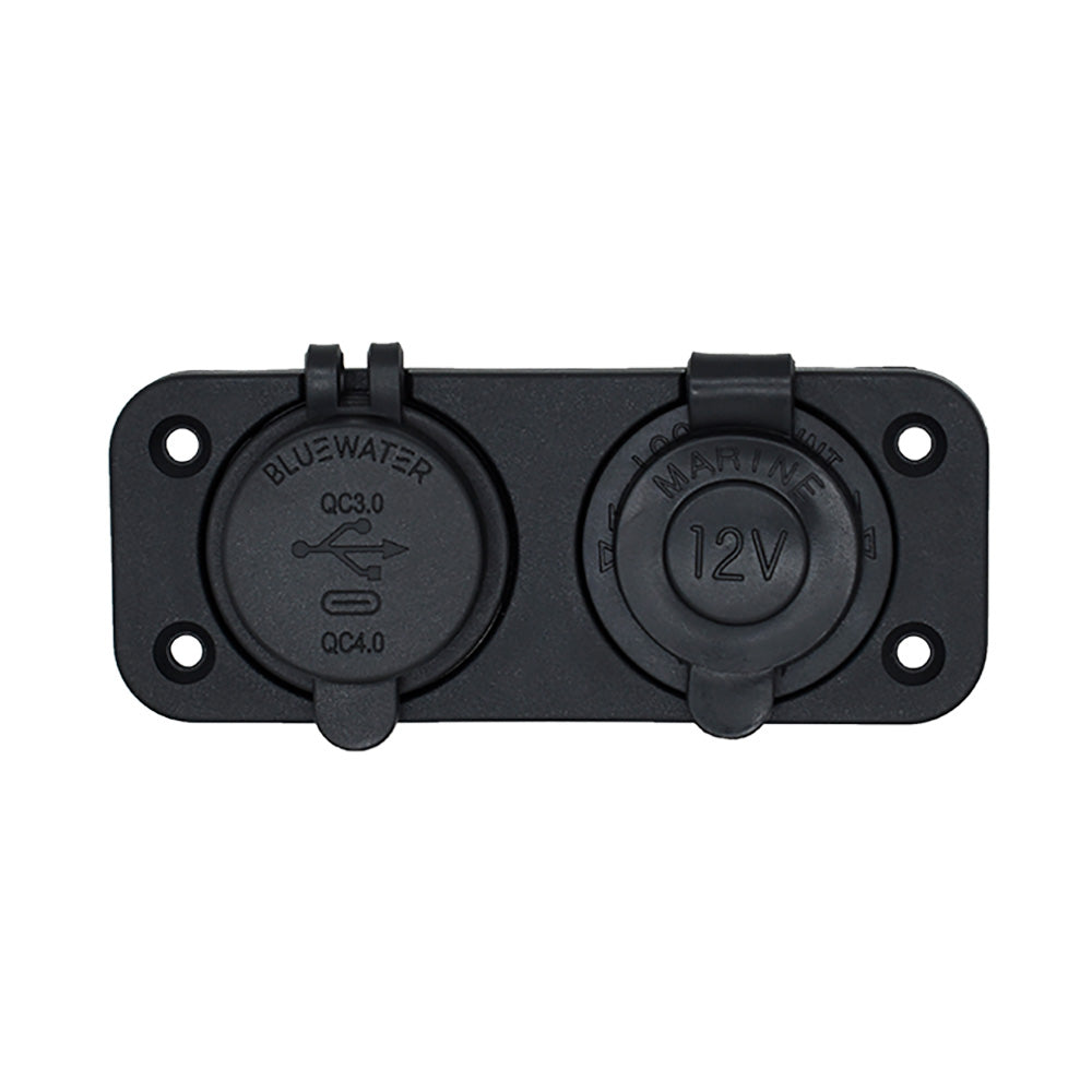 Bluewater Round Dual USBUSBC Charger