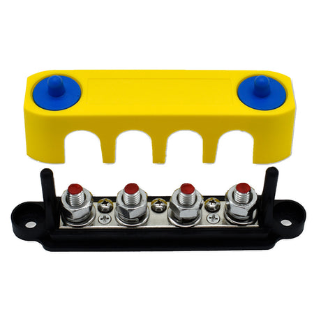 Bluewater Common Stud 4 Gang Positive Terminal Busbar wCover
