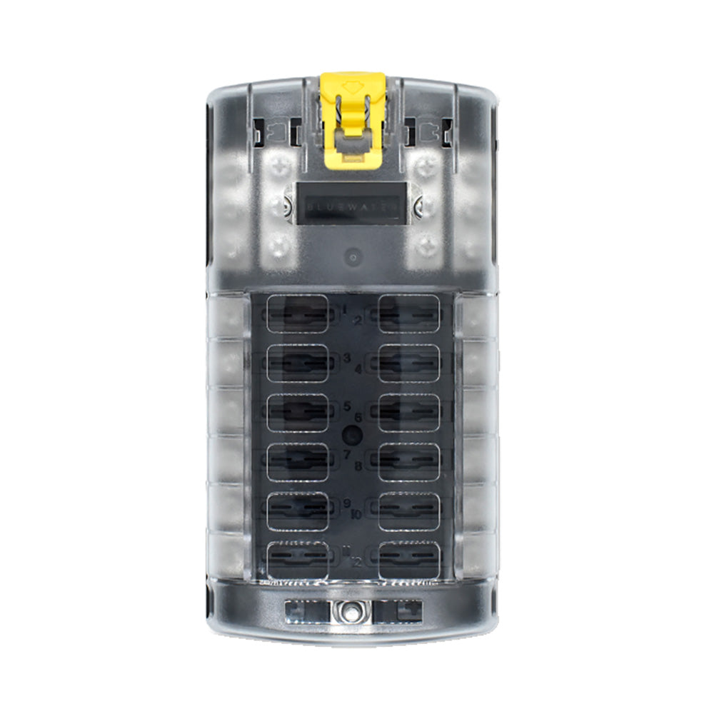 Bluewater 12 Position Fuse Block ATC wYellow Slide