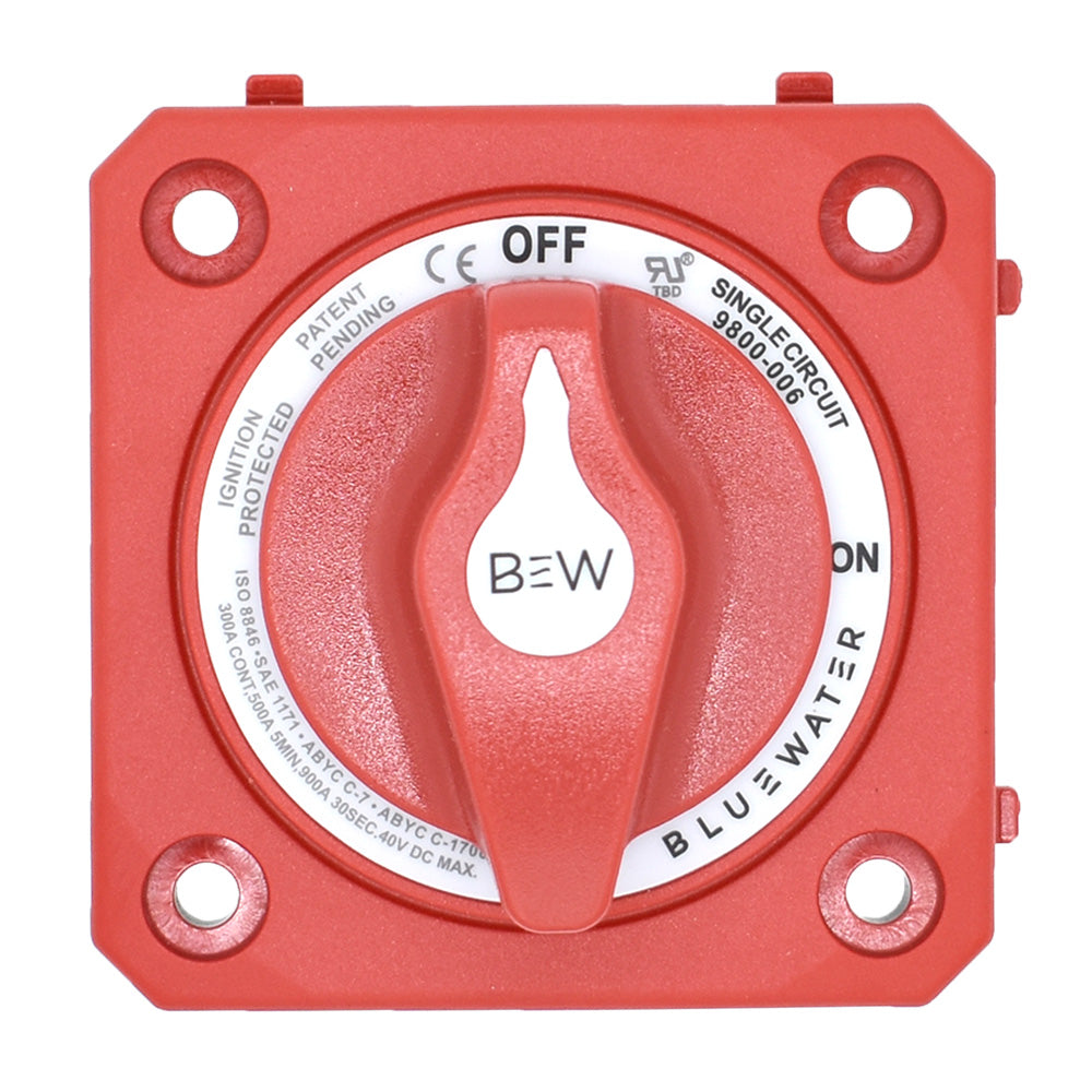 Bluewater OnOff Switch Battery Switch  Panel Mount  Red