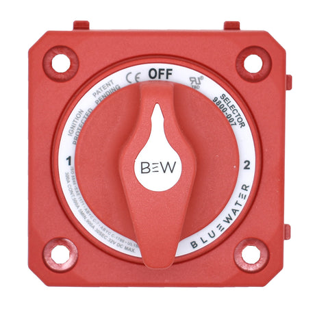 Bluewater Off12Both Battery Switch  Panel Mount  Red