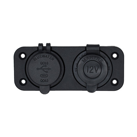Bluewater Dual USBUSBC 12V Combo Receptacle wPlate