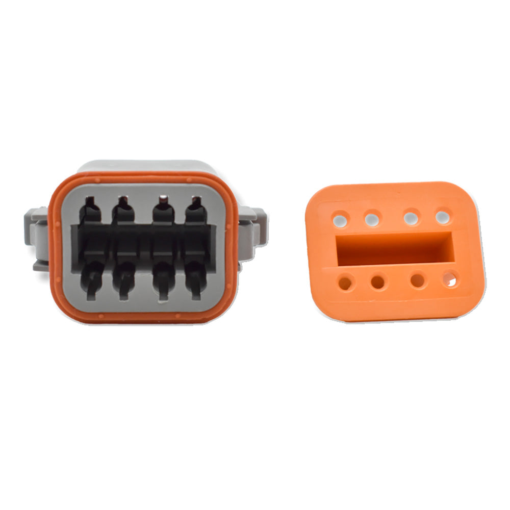 Bluewater 8 Position Female Deutsch Connector wWedge Lock