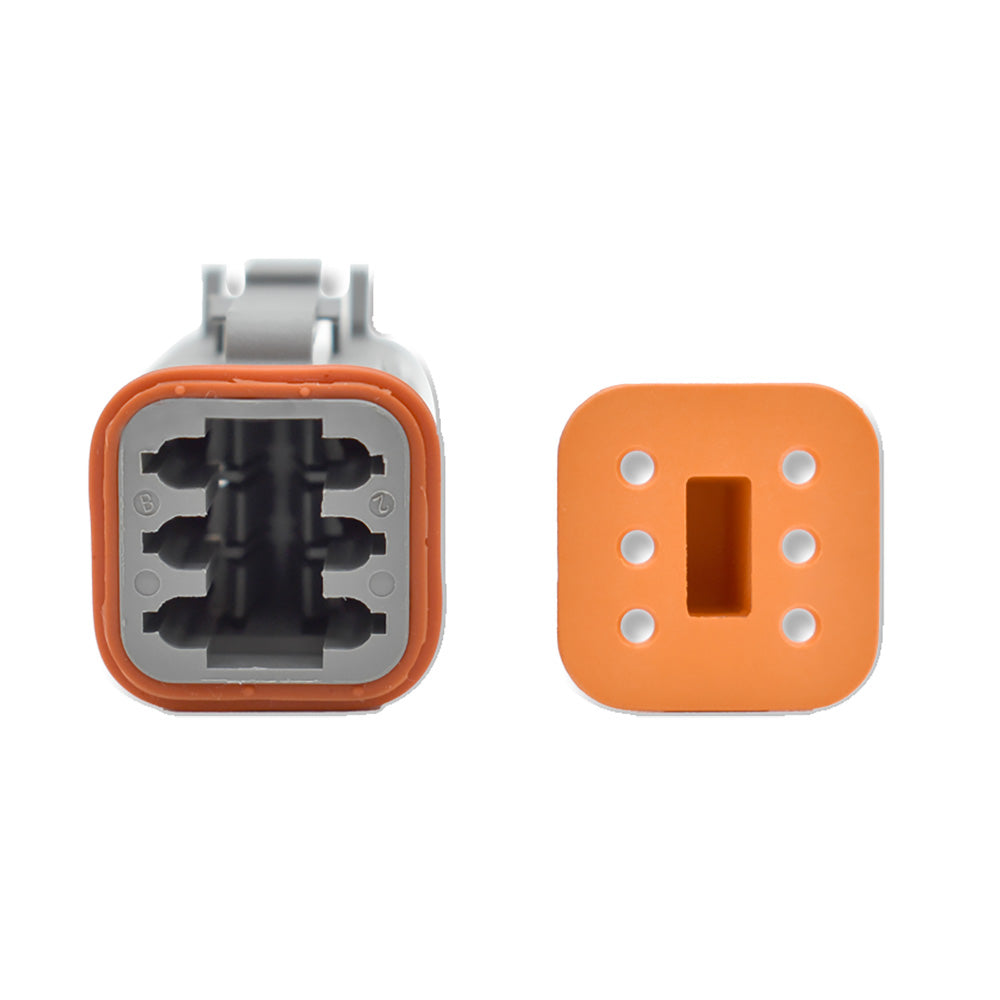 Bluewater 6 Position Female Deutsch Connector wWedge Lock